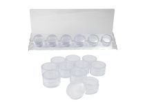 Lot de 10 boites rondes de 4 cm pour accessoires