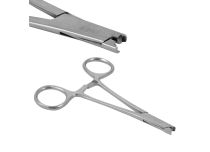 Pince Inox pour pose dermal de 5 mm long. 11 cm