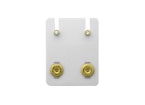 Mini medicale plaqué or Euro cristal blanc blister 12 paires stériles