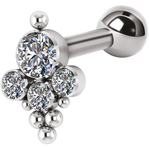 Micro Barbell En Titane Grade 23 (6AL-4V ELI) - Tige 1.2mm, Longueur Interne 6mm, Boules 3mm, Pour Piercing - 2