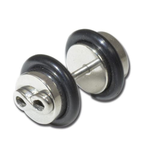 2 Finto Plugs Fakeplug Piercing Tunnel Estensore Falso Orecchini - Foto 5