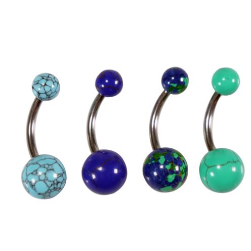 Barre De Sourcil En Acier Chirurgical - Double Bille Cristal Rouge - Bijou Piercing 16G