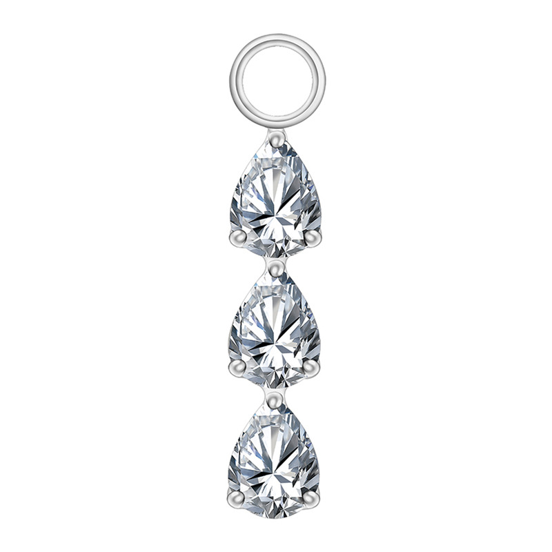 Charms pendant titane triple goutte 4 mm | iTC