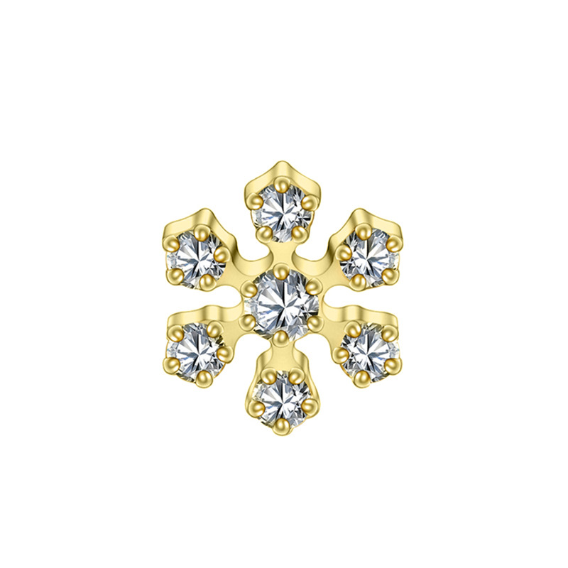Accessoire interne Titane pvd gold 0.9 motif flocon de neige | iTC