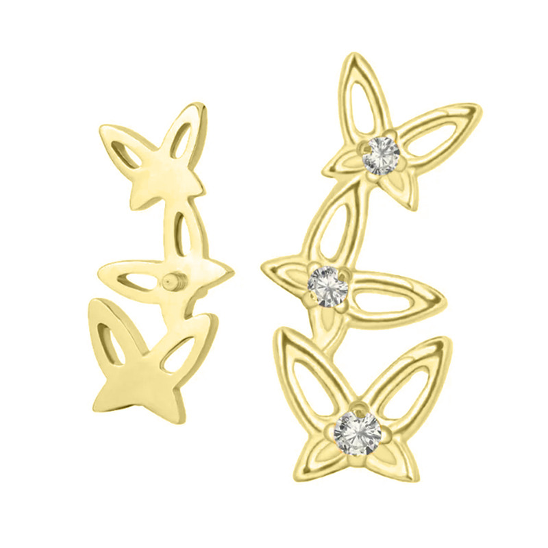 Accessoire interne pvd gold Titane 0.9 motif papillons ajourés | iTC