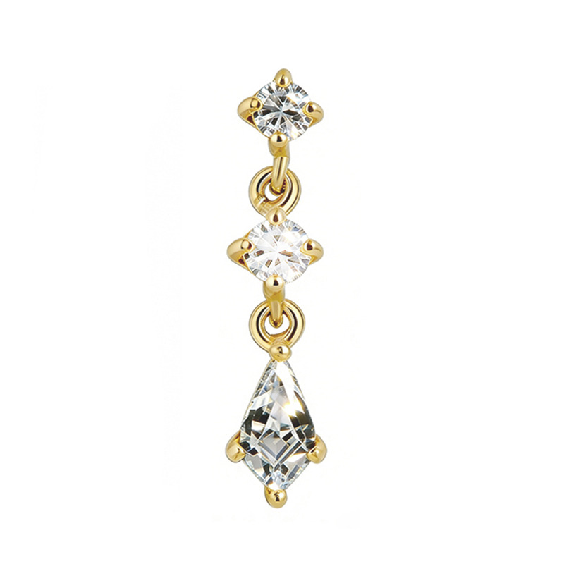 Accessoire interne Titane ASTM F136 pvd gold 0.9 mm motif éclat pendant | iTC