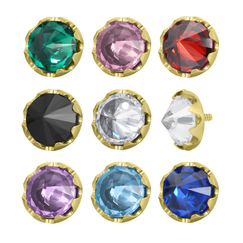 Disque titane pvd gold interne 1.6X4mm cristal strass inversé | iTC