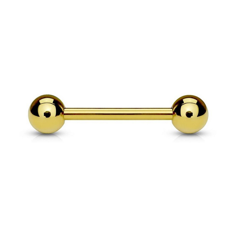 Barbell Titane PVD Gold Interne Stérile à Boules 1.6 mm | Itc
