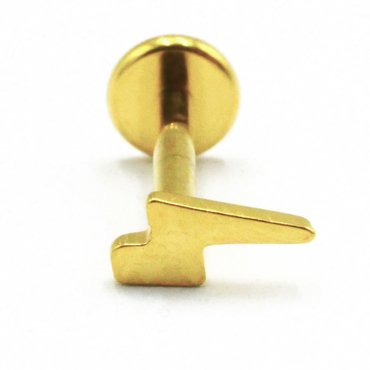 Labret Titane PVD Gold Interne Stérile motif Éclair | Itc