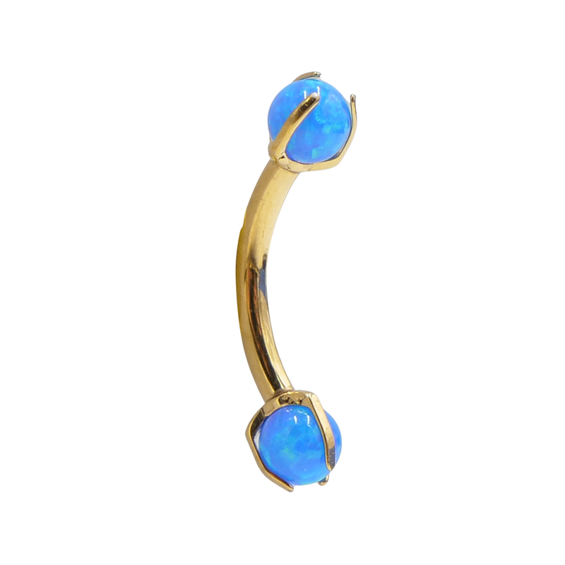 Banane 1,2x8 Titane PVD GOLD interne stérile double boules | Itc