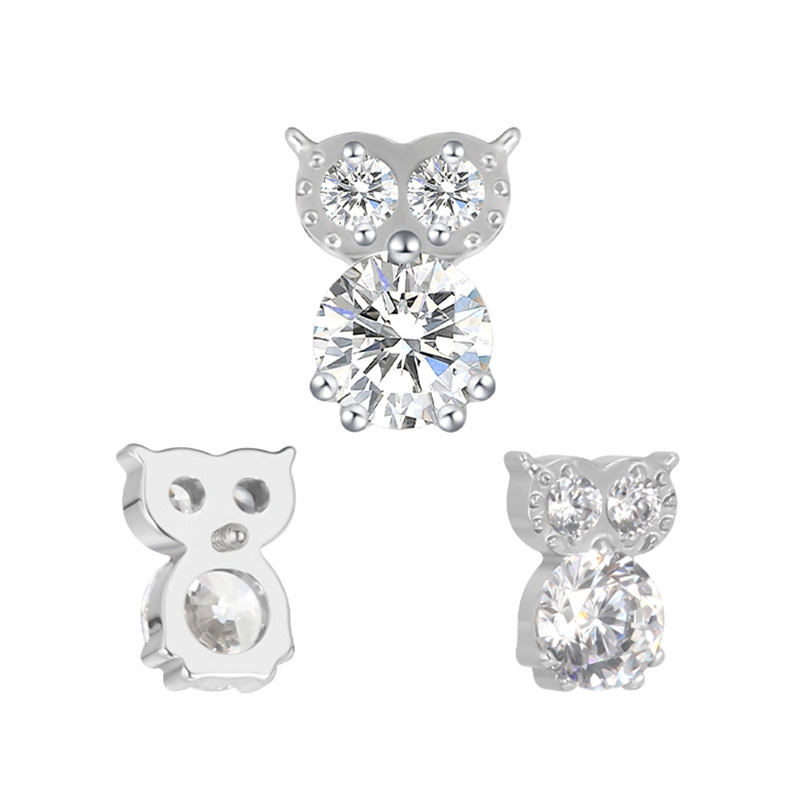 Accessoire interne Titane 0.9 motif chouette strass blanc | Itc