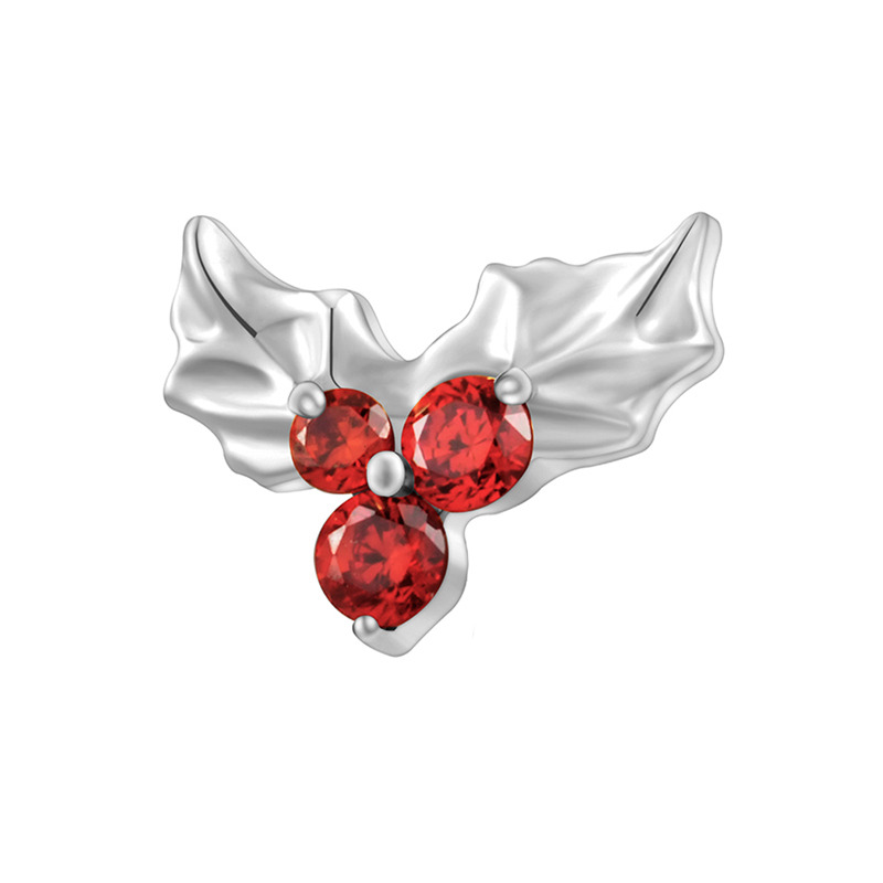 Accessoire interne Titane 0.9 motif feuille de gui strass rouge | iTC