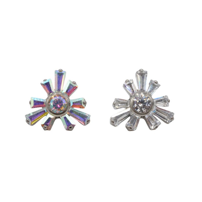 Accessoire interne Titane ASTM F136 0.9 mm motif floral rayonnant | iTC