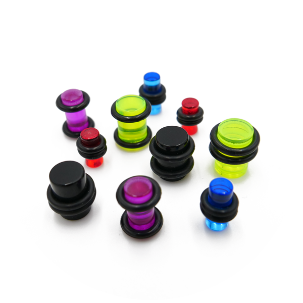 Lot de 10 Plugs acrylique  rond couleur et taille mix | iTC