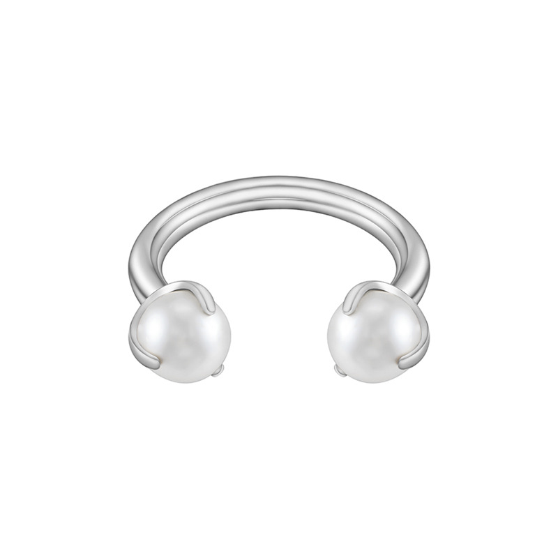 Fer à cheval titane ASTM F136 interne 1.2mm perle blanche 3mm | iTC