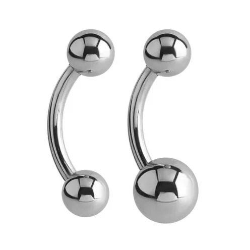 Piercing Nombril Banane Titane Argent - Papillon Bleu Strass 1,6 Mm