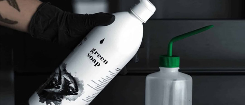 Savon Green Soap Piranha pour l'hygi&egrave;ne du tatouage